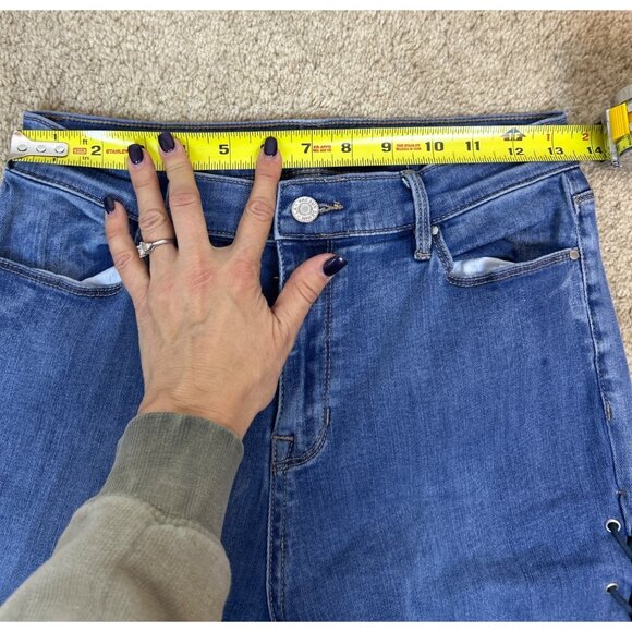 Pacsun Women's Y2K Perfect Fit Ankle Jegging Jeans Blue Side Lace Up Denim 28 - Picture 8 of 12